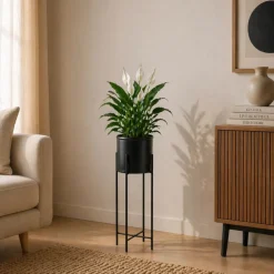 Kwietnik na kwiaty osłonka 75 cm czarny LOFT * HowHomely