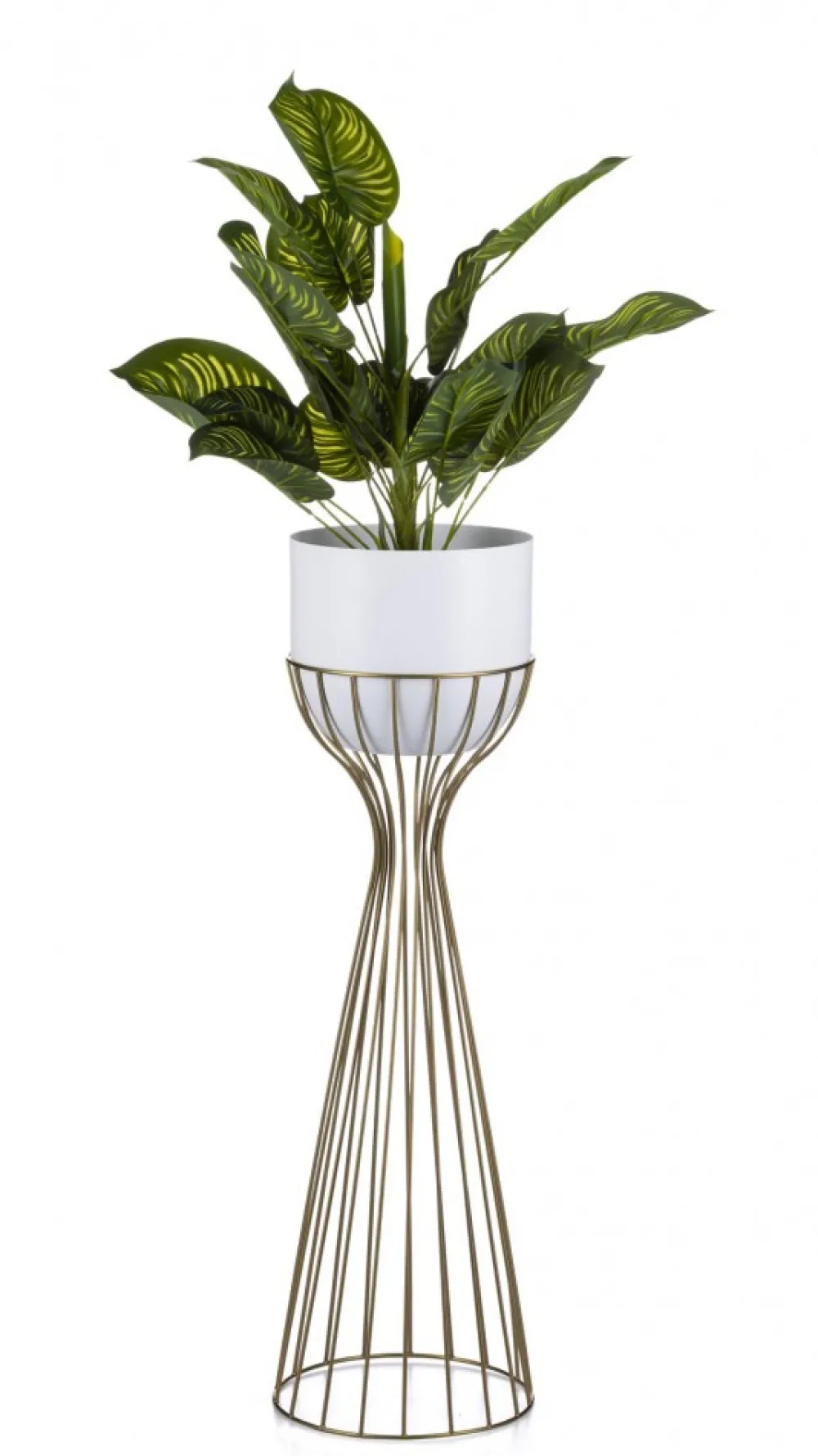 Kwietnik nowoczesny 68 cm złoto biały GLAM * HowHomely Online