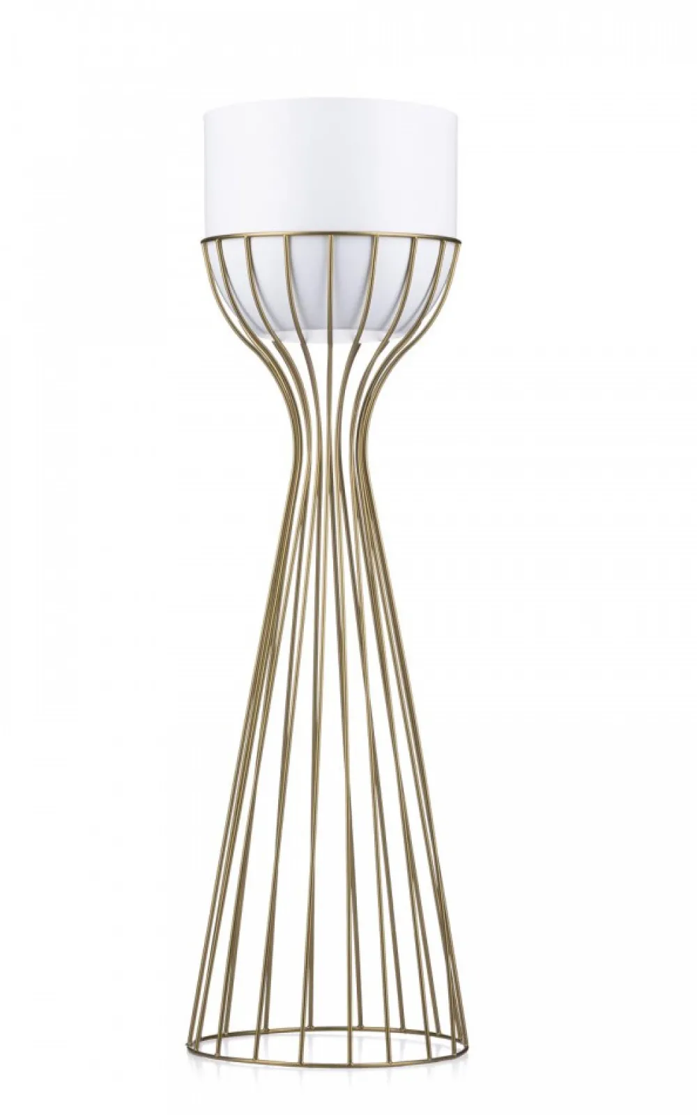 Kwietnik nowoczesny 68 cm złoto biały GLAM * HowHomely Online