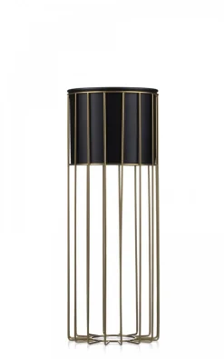 Kwietnik nowoczesny 55 cm złoto czarnym GLAM * HowHomely