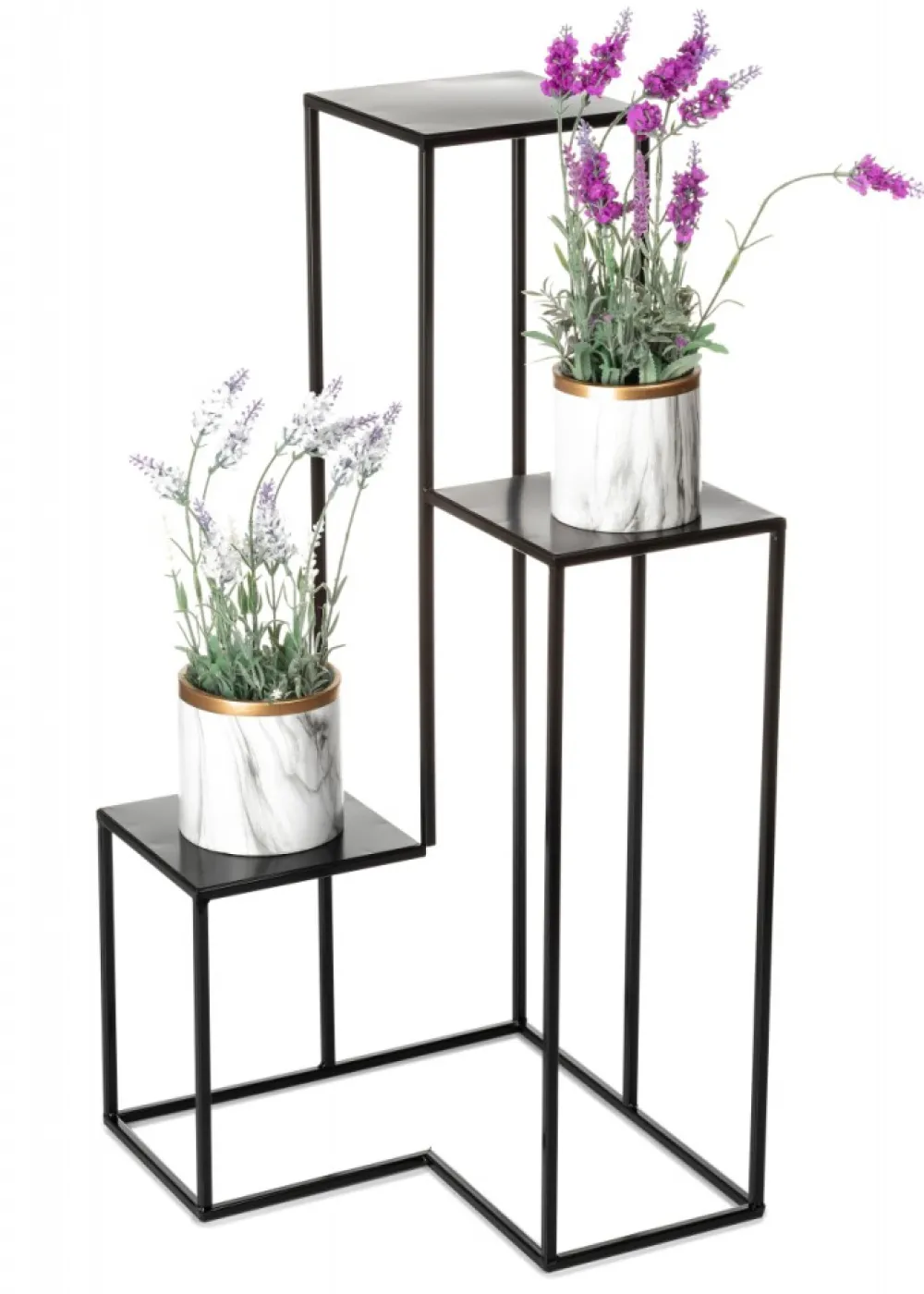Kwietnik nowoczesny czarny stojak 85 cm LOFT * HowHomely Discount
