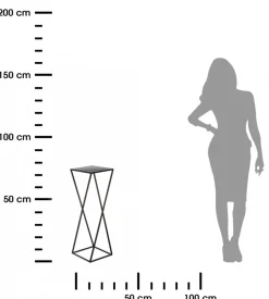 Kwietnik nowoczesny czarny stojący 70 cm LOFT * HowHomely Discount