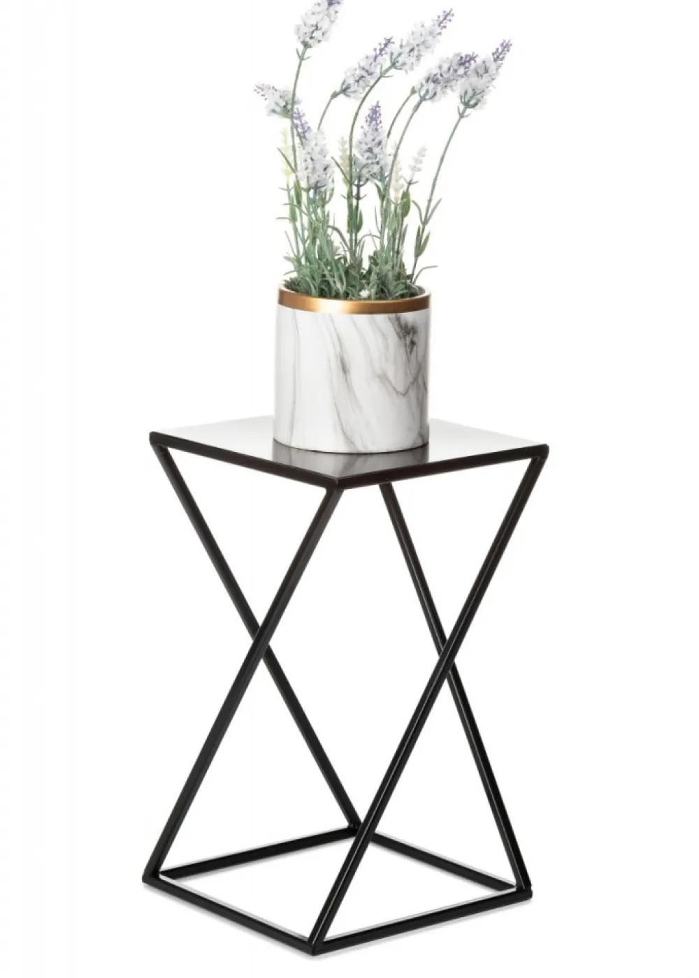 Kwietnik nowoczesny czarny stojący 40 cm * HowHomely Discount
