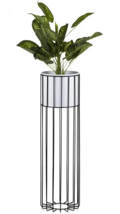 Kwietnik nowoczesny z osłonką 70 cm LOFT metalowy * HowHomely Hot