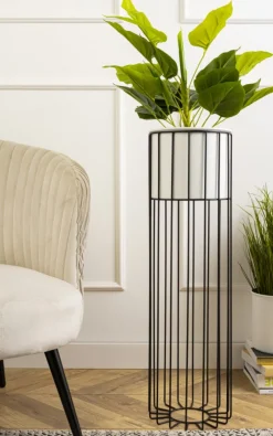 Kwietnik nowoczesny z osłonką 70 cm LOFT metalowy * HowHomely Hot