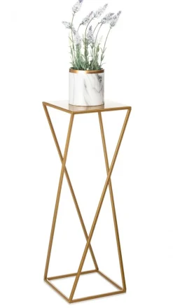 Kwietnik nowoczesny złoty stojący 70 cm * HowHomely Clearance