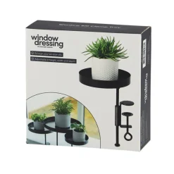 Kwietnik parapetowy z zaciskiem czarny S * Esschert Design Outlet