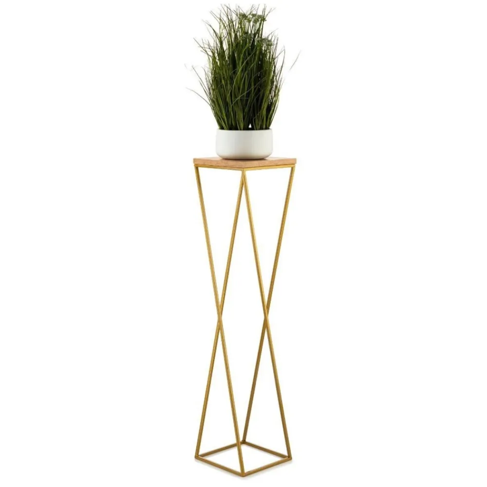 Kwietnik stojak 100 cm złoty metal GLAMOUR * HowHomely Sale