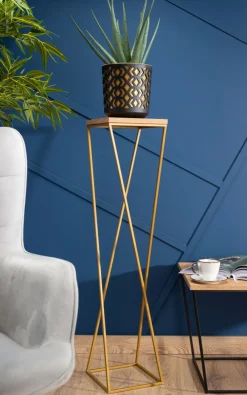 Kwietnik stojak 100 cm złoty metal GLAMOUR * HowHomely Sale