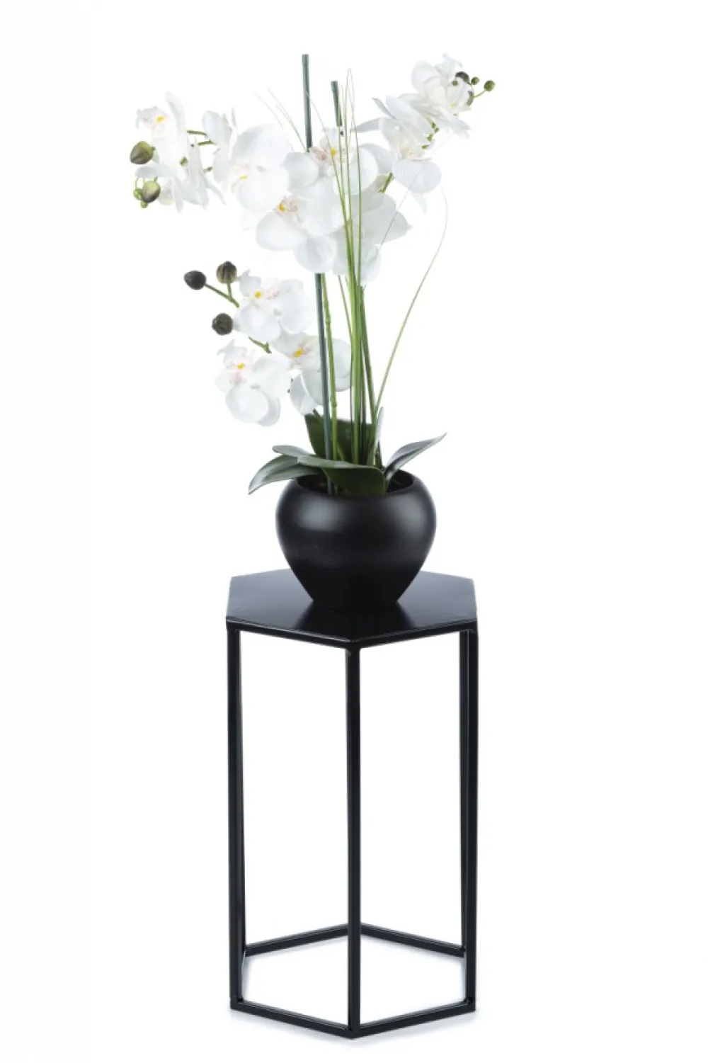 Kwietnik stojak na kwiaty czarny 40 cm LOFT * HowHomely New