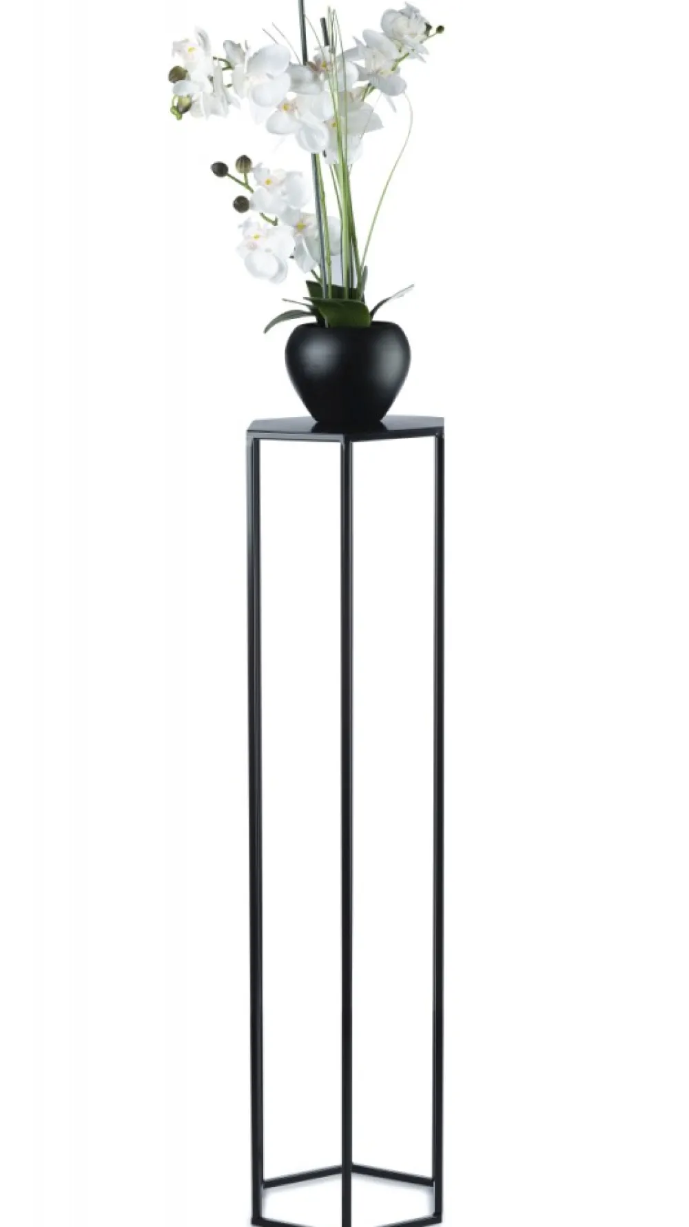 Kwietnik stojak na kwiaty czarny 100 cm LOFT * HowHomely Best