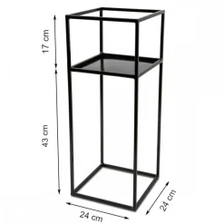 Kwietnik stojak na kwiaty z półką 60 cm LOFT * HowHomely
