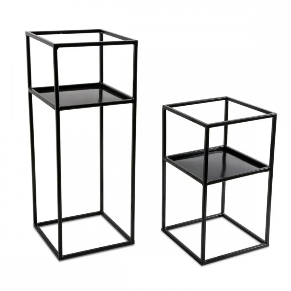 Kwietnik stojak na kwiaty z półką 60 cm LOFT * HowHomely