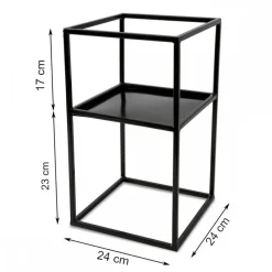 Kwietnik stojak na kwiaty z półką 40 cm LOFT * HowHomely Discount