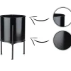 Kwietnik stojak z wkładem 24 cm czarny LOFT * HowHomely Clearance