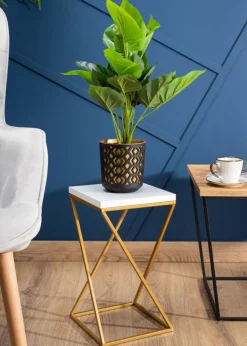 Kwietnik stojący 40 cm blat biały GLAMOUR * HowHomely Outlet