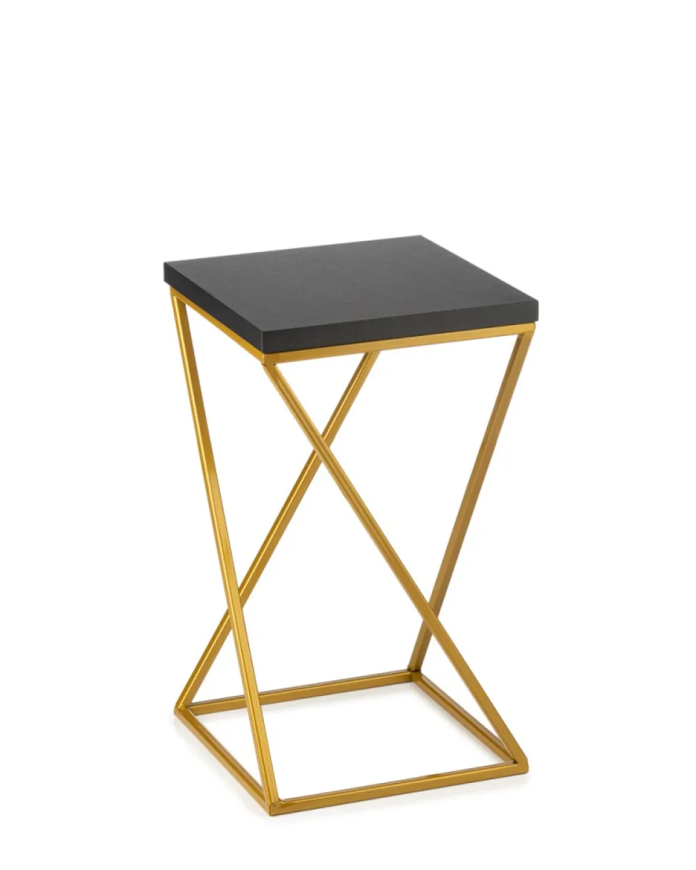 Kwietnik stojący 40 cm blat czarno złoty LOFT * HowHomely Clearance