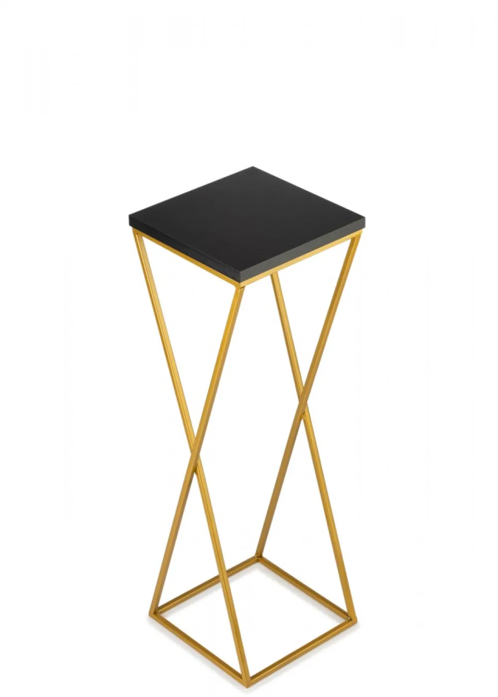 Kwietnik stojący 70 cm blat czarny LOFT metalowy * HowHomely Discount