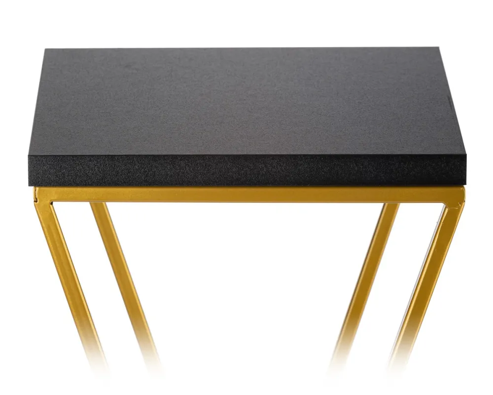 Kwietnik stojący 70 cm blat czarny LOFT metalowy * HowHomely Discount