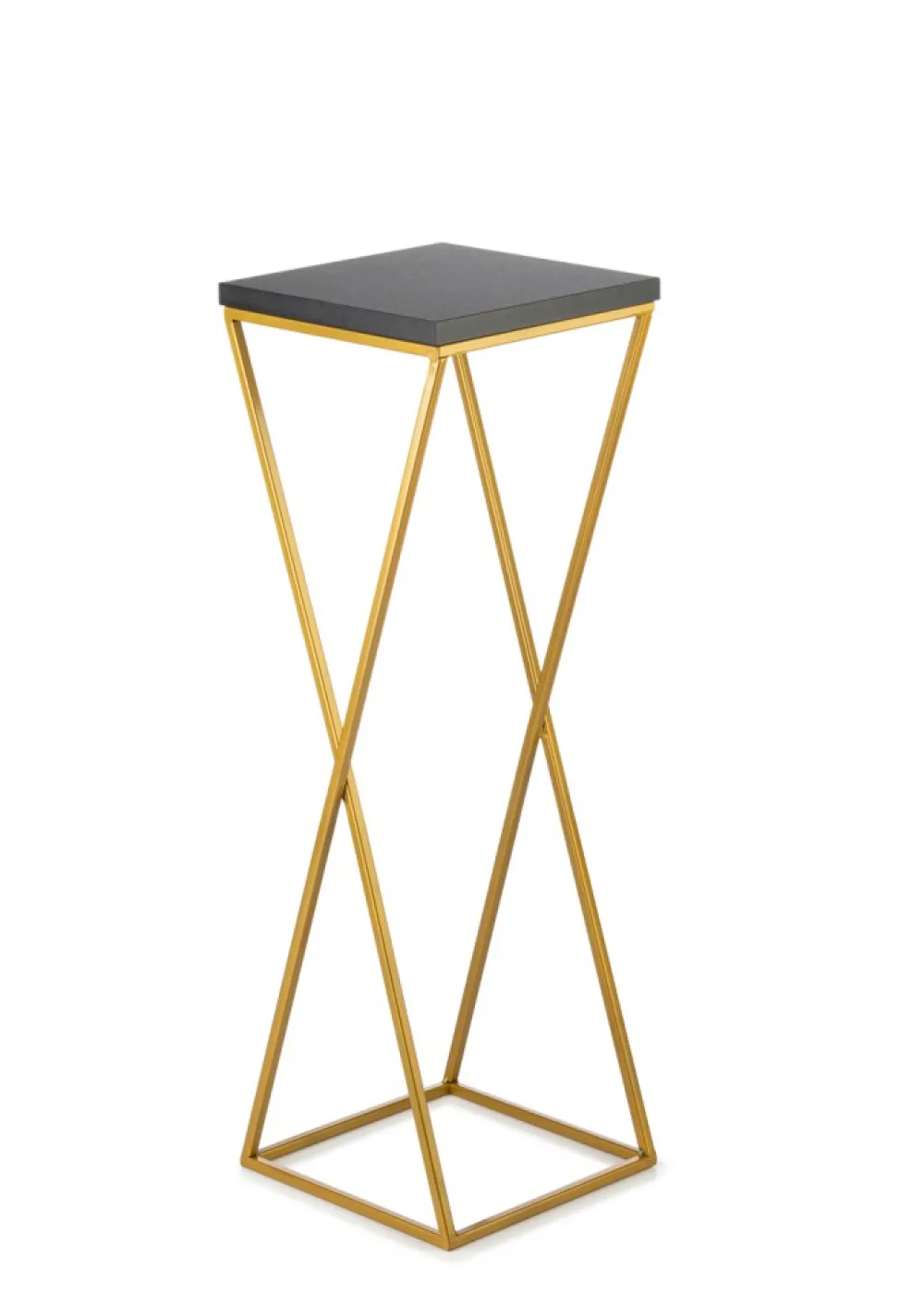 Kwietnik stojący 70 cm blat czarny LOFT metalowy * HowHomely Discount