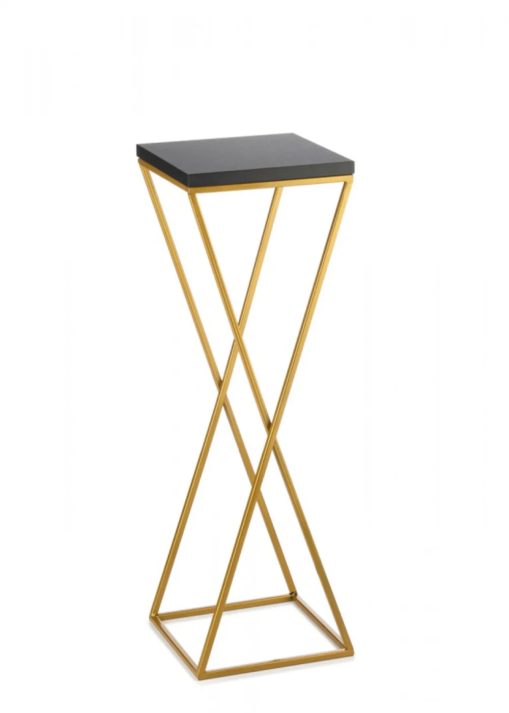 Kwietnik stojący 70 cm blat czarny LOFT metalowy * HowHomely Discount