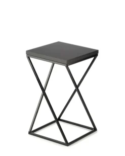Kwietnik stojący 40 cm blat MDF czarny LOFT * HowHomely New