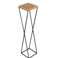 Kwietnik stojący 100 cm czarny z blatem * HowHomely New