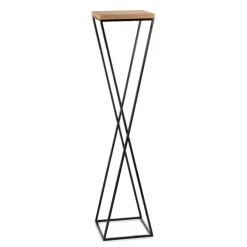 Kwietnik stojący 100 cm czarny z blatem * HowHomely New