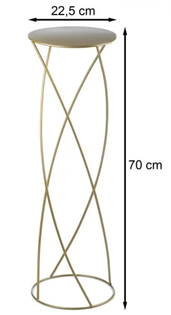 Kwietnik stojący 70 cm na rośliny złoty GLAMOUR * HowHomely Sale