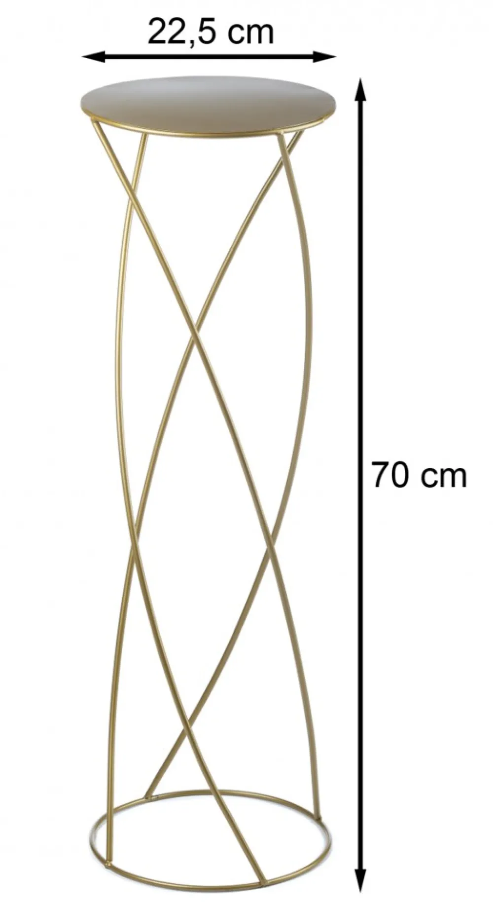 Kwietnik stojący 70 cm na rośliny złoty GLAMOUR * HowHomely Sale