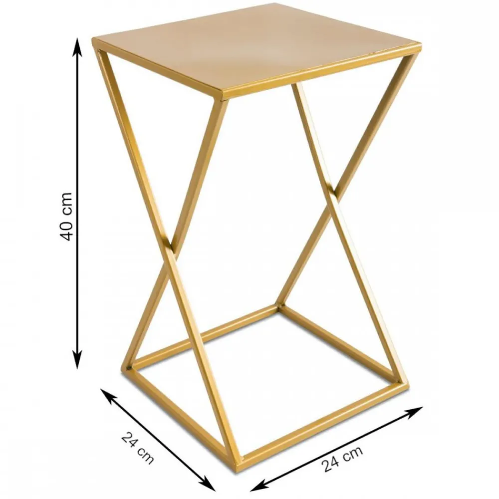 Kwietnik stojący 40 cm złoty nowoczesny GLAM * HowHomely Sale