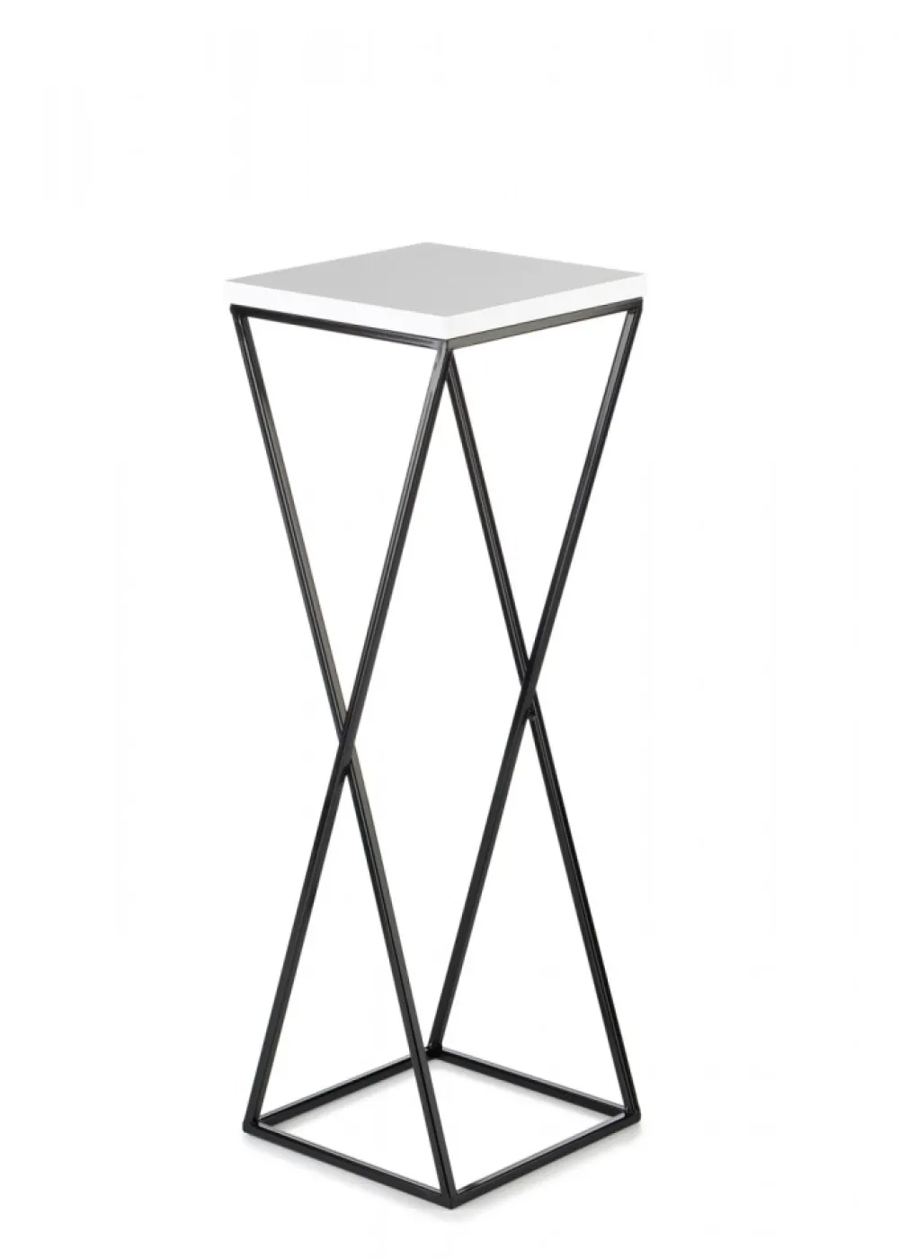 Kwietnik stojący LOFT 70 cm z blatem MDF metal * HowHomely Best