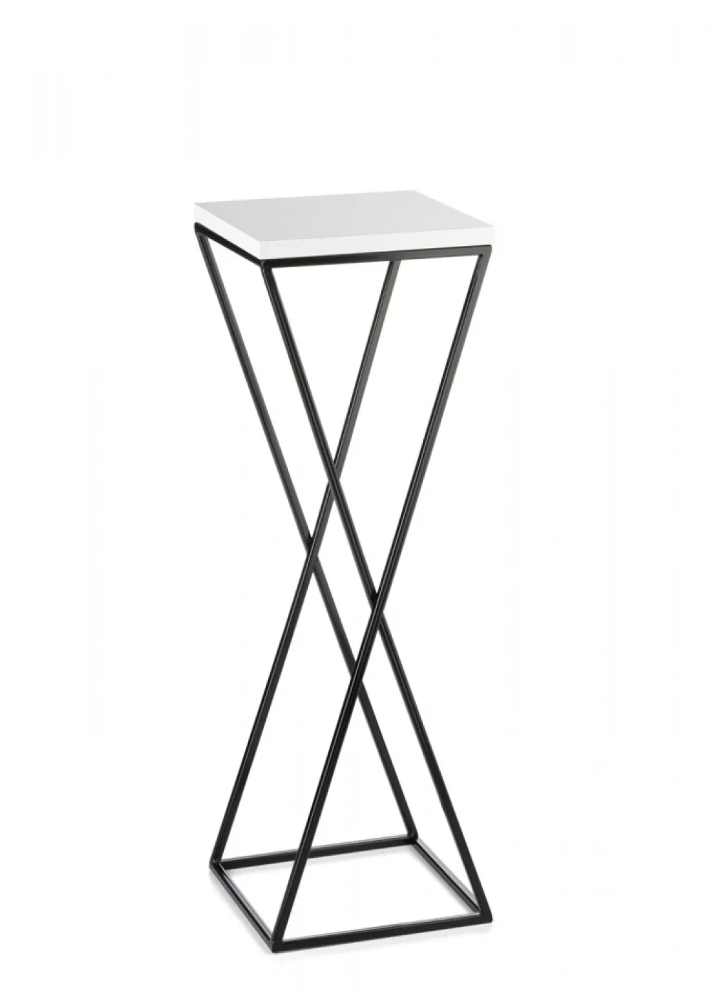 Kwietnik stojący LOFT 70 cm z blatem MDF metal * HowHomely Best