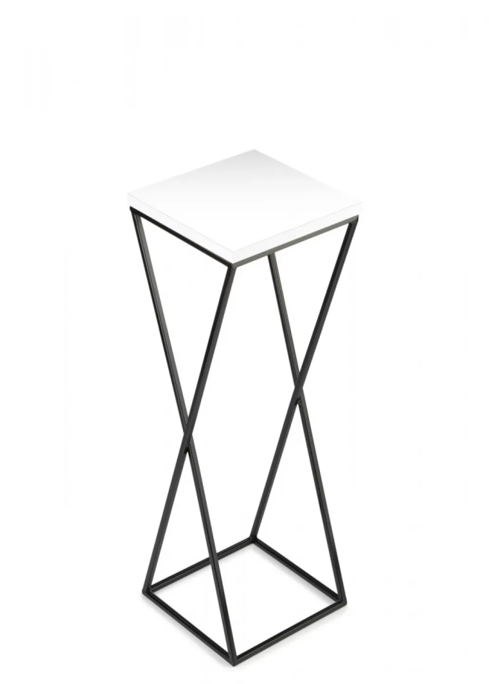Kwietnik stojący LOFT 70 cm z blatem MDF metal * HowHomely Best