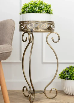 Kwietnik stojący na doniczkę Fiorina 63 cm złoty * Dąstal Outlet