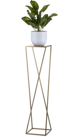 Kwietnik stojący na kwiaty 100 cm złoty GLAM * HowHomely