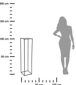 Kwietnik stojący nowoczesny 100 cm czarny LOFT * HowHomely Sale