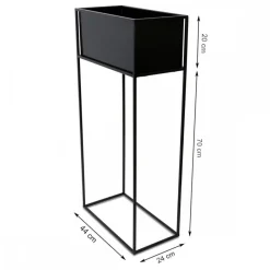 Kwietnik stojący skrzynia czarny 90 cm LOFT * HowHomely Best