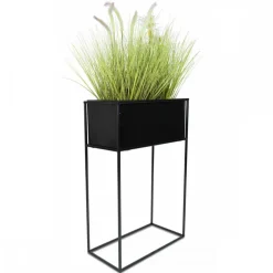 Kwietnik stojący skrzynia czarny 70 cm LOFT * HowHomely Clearance