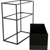 Kwietnik stojący skrzynia czarny 50 cm LOFT * HowHomely Best
