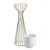 Kwietnik stojący z białą osłonką 68 cm taupe * HowHomely Clearance