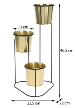 Kwietnik stojący z 3 donicami 46,5 cm * Progarden Clearance