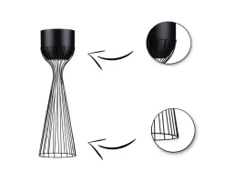 Kwietnik stojący z osłonką 56 cm LOFT metal * HowHomely Outlet