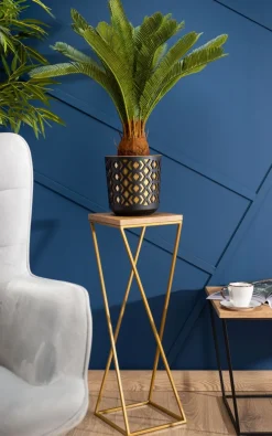Kwietnik stojący złoty na kwiaty 70 cm metal GLAMOUR * HowHomely Hot