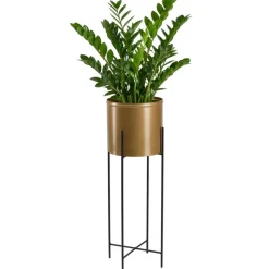 Kwietnik z osłonka 75 cm czarno złoty GALMOUR * HowHomely Outlet
