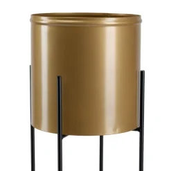 Kwietnik z osłonka 55 cm czarno złoty GLAMOUR * HowHomely Outlet