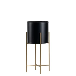 Kwietnik z osłonka 55 cm złoto czarny LOFT * HowHomely Online