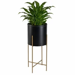 Kwietnik z osłonka 55 cm złoto czarny LOFT * HowHomely Online