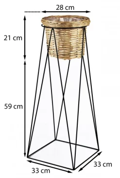 Kwietnik z osłonką Swen Natural 80 cm * Mondex Discount