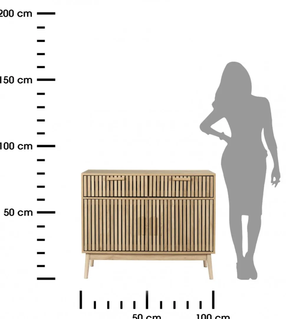 Lamelowa komoda LINEA 100x80 cm